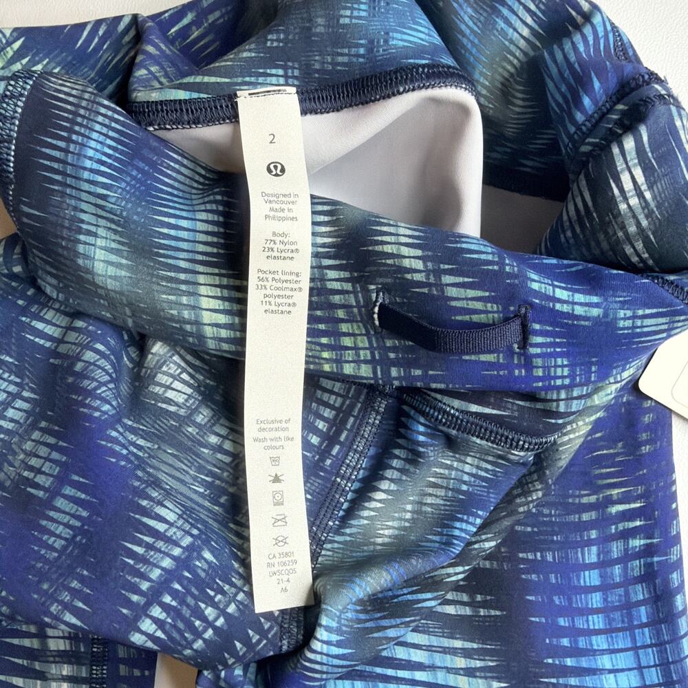 Set of Two Lululemon Wunder Train Leggings 25" Size 2 Multicolor Splatter READ - Picture 5 of 16